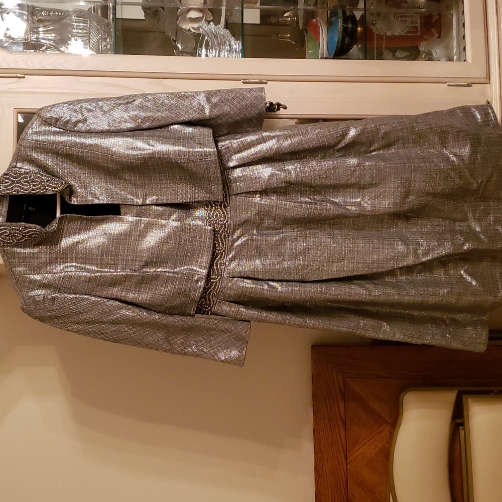 Gorgeous silver dress with matching jacket